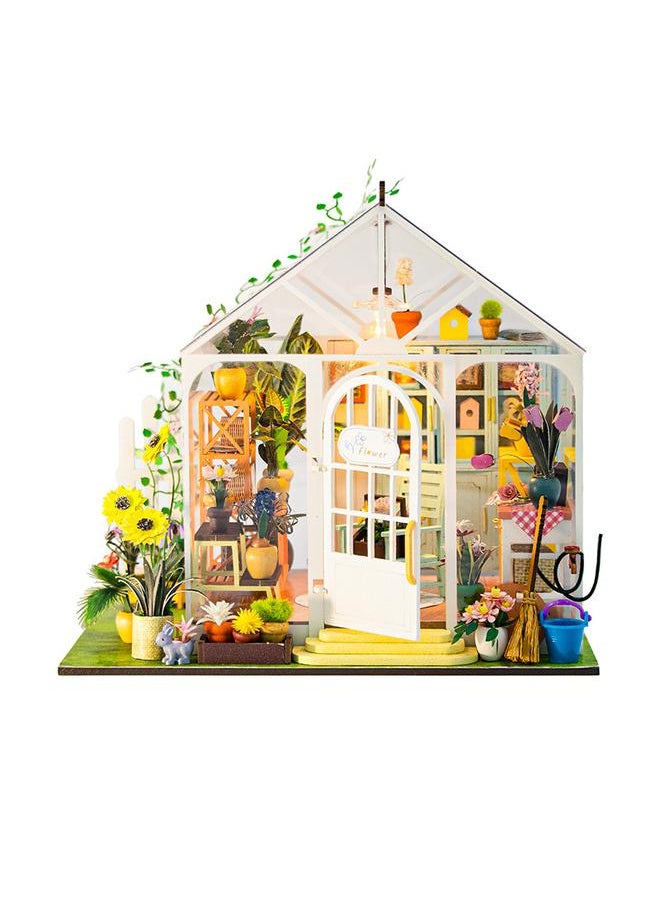 Bluejw - Hongda Diy Cabin Sunshine Flower Language 3D Stereo Assembled Book Stand Building Model Adult Decompression Toy Gift - Image 1
