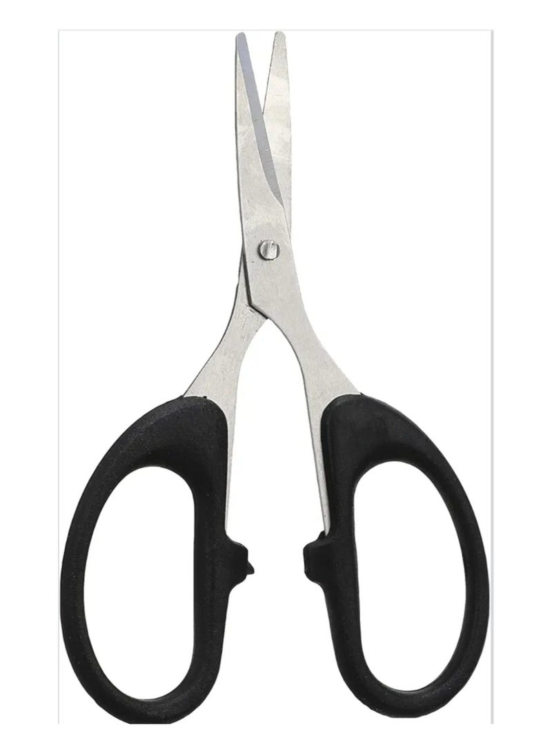 مقص متعدد الإستخدامات بمقدمة حادة أسود / فضي - Image 1