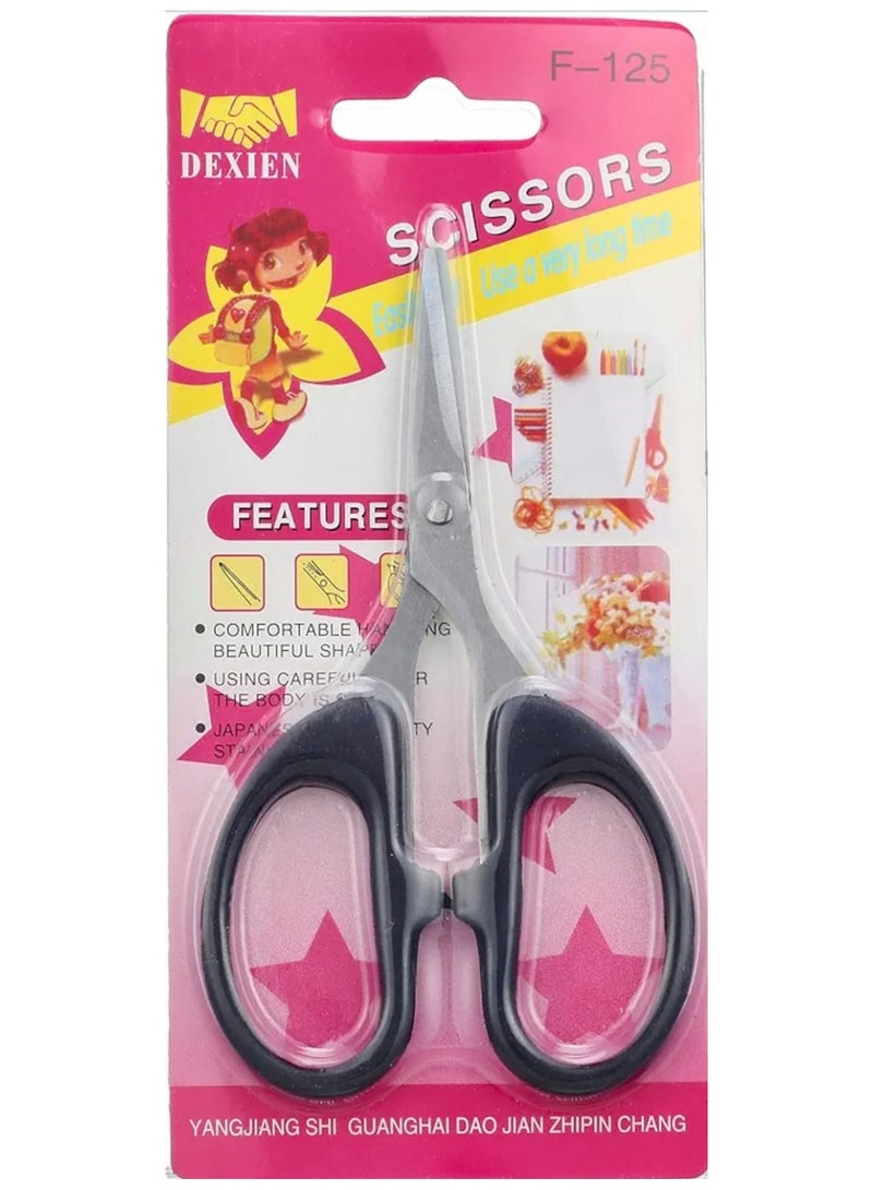 مقص متعدد الإستخدامات بمقدمة حادة أسود / فضي - Image 3