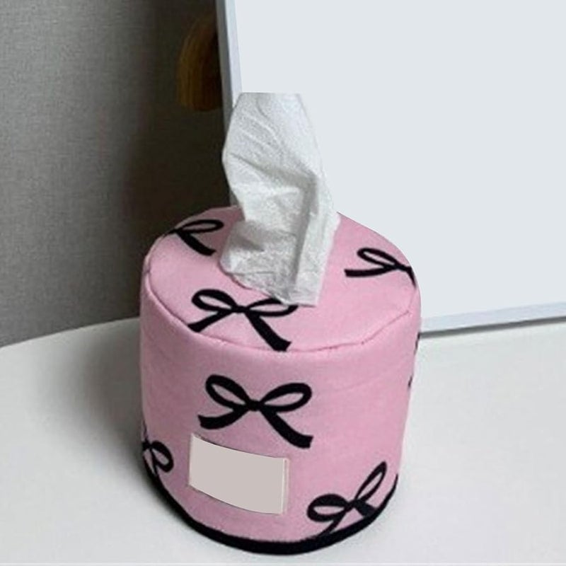 غطاء صندوق مناديل القطن المستدير الأزرق، زينة طاولة المطبخ، منظف سطح الطاولة لتوفير المساحة - Image 5