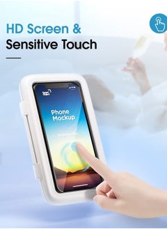 LC-dolida Shower Phone Holder Waterproof 480 Rotation Viewable Shower Phone Stand Case Mount for Bathroom Batheub Kitchen Wall Mirro with iPhone 14 13 12 11 Pro Max XS XR up to 6.8" Cell Phone  - Image 3