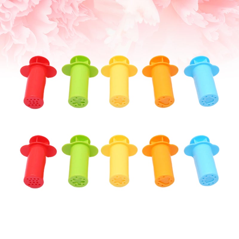 10Pcs DIY Polymer Clay Handmade Clay Extruder Mold Kids Early Learning Toy - Image 1