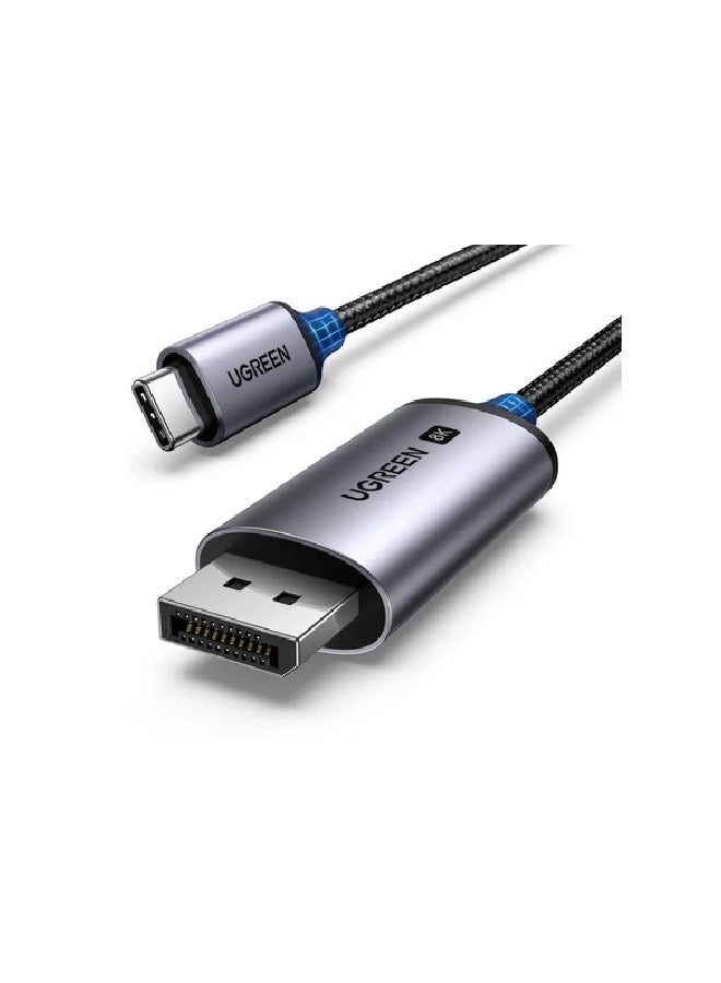 يو جرين USB-C to DIsplay Port 8k Cable 60Hz 3m (CM556) 25839 - Gray - Image 2