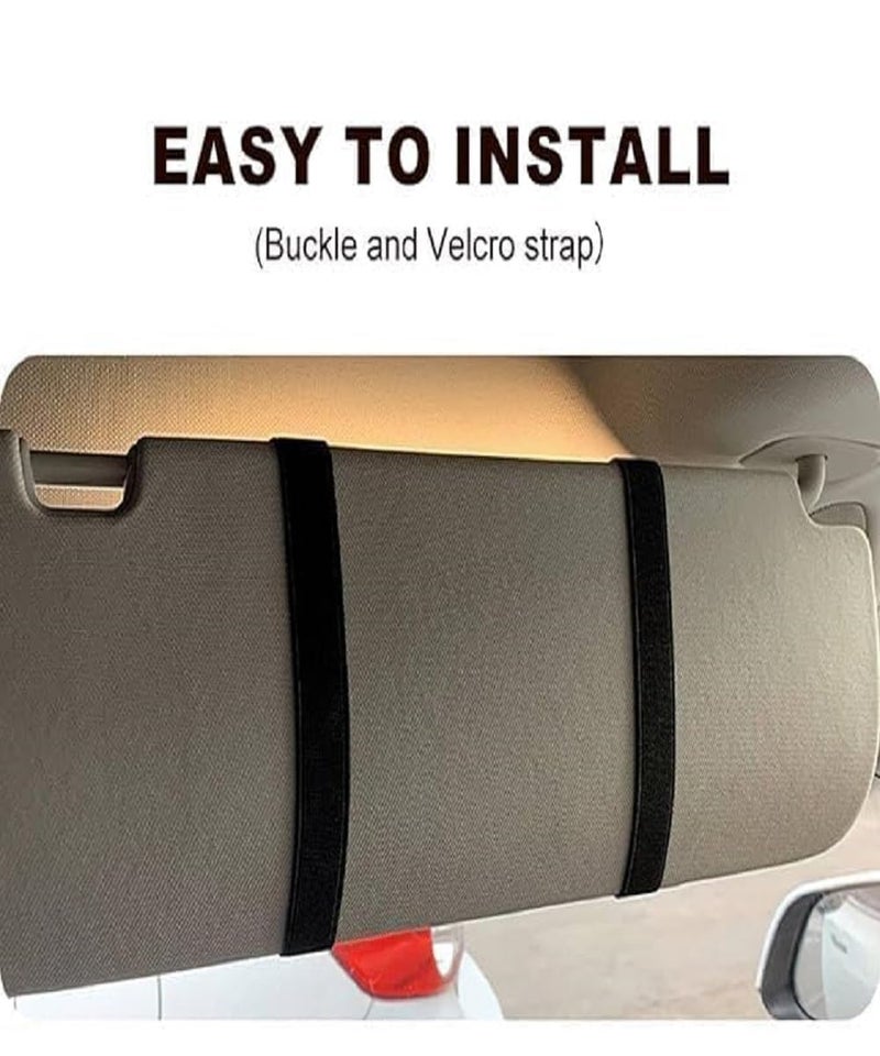 CARTZILLA Car Sun Visor Mirror with Protective Cover | Rechargeable LED Vanity Mirror, 3 Lighting Modes, Touch Sensor – Compact Cosmetic Mirror for Car - Image 4