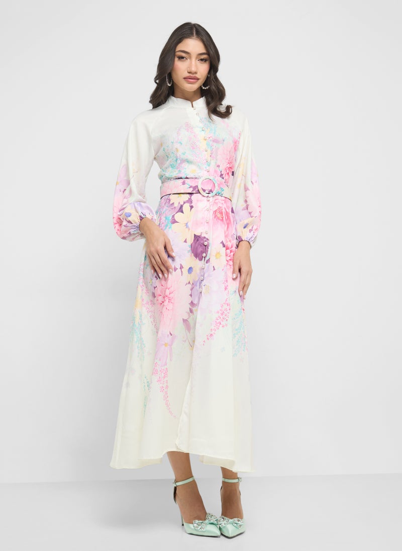 ايلا فستان بطبعة زهور - Image 1