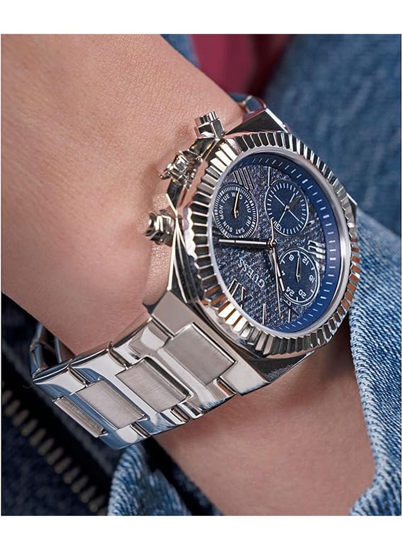 GUESS Equality Ladies Silver Tone Multi-function Stainless Steel Watch GW0769L1 - 38mm - Image 3