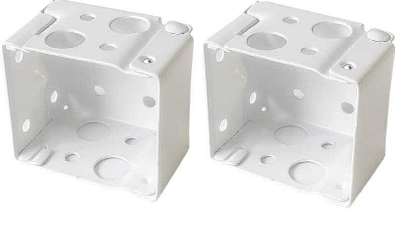 Cutelec Box Mounting Bracket 1set for 1-1/2" Blinds White Color Window Blinds Headrail Bracket - Image 1