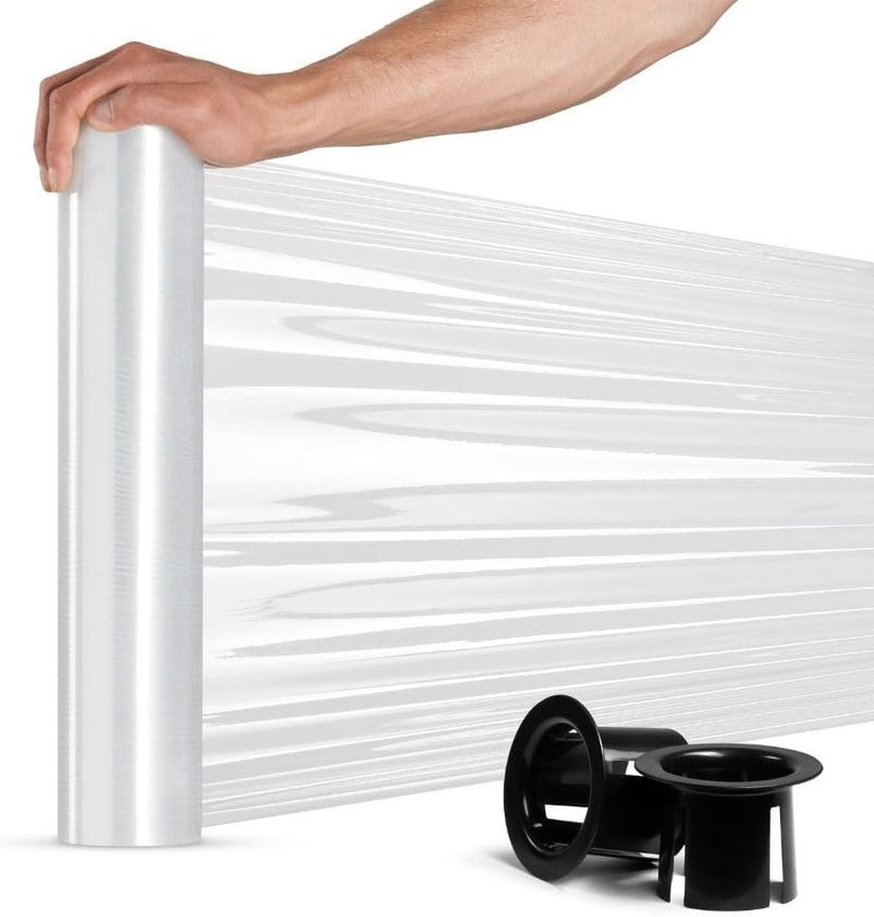 Rago ® Stretch Film Transparent Pack of 2 I Stretch Film Roll with Hand Dispenser 0.85 kg (7.5 x 7.5 x 40 cm) I Furniture Film I Packaging Material I Moving Film I Film for Furniture I Packing Films - Image 4