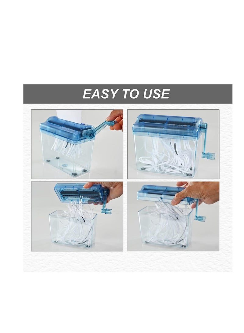 Generic Hand Shredder, DMG Portable Paper with Dust Box and Non Slip Base Mini Holds 4 Sheets Vertically Cut for Paper, Notes, Bills Cutting Tool  - Image 2