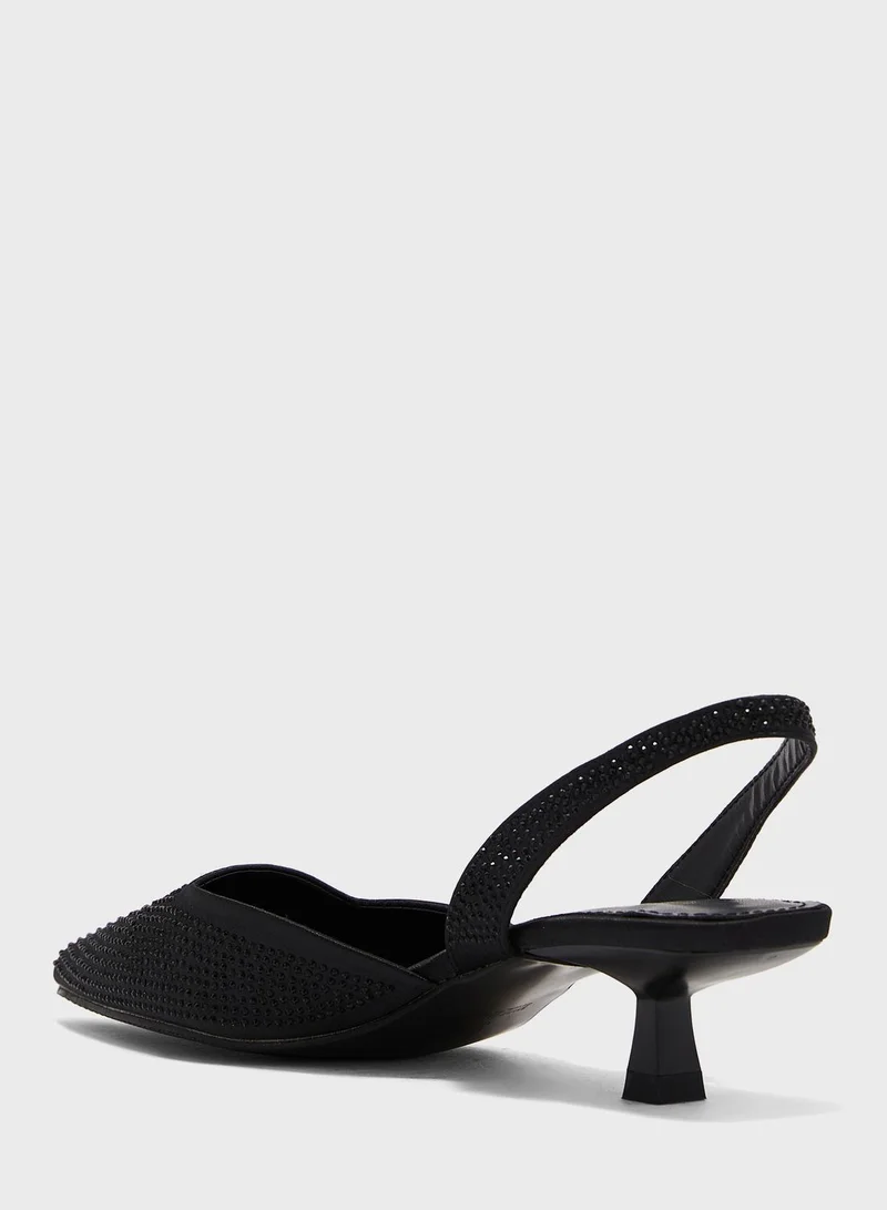 Ella Limited Edition Diamante Pointed Slingback Pump