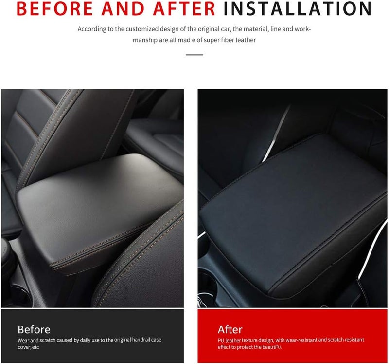 INTGET Car Center Console Cover for Mazda CX5/CX-5 Accessories 2024 2023 2022 2021 2018 2019 2020 Armrest Cover Dog Seat Arm Rest Box Lid Protector(Black) - Image 2