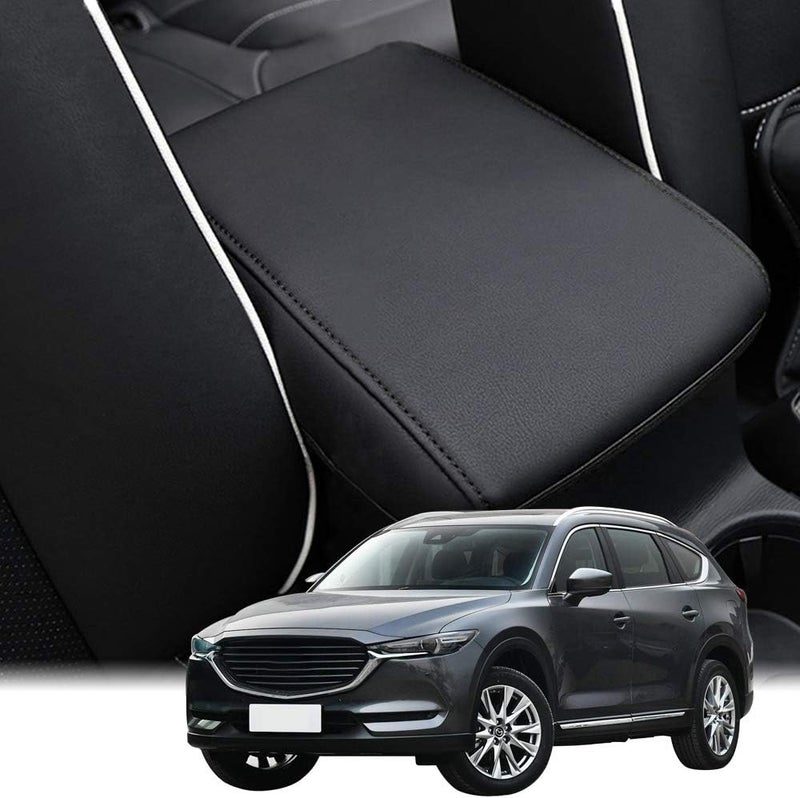 INTGET Car Center Console Cover for Mazda CX5/CX-5 Accessories 2024 2023 2022 2021 2018 2019 2020 Armrest Cover Dog Seat Arm Rest Box Lid Protector(Black) - Image 1