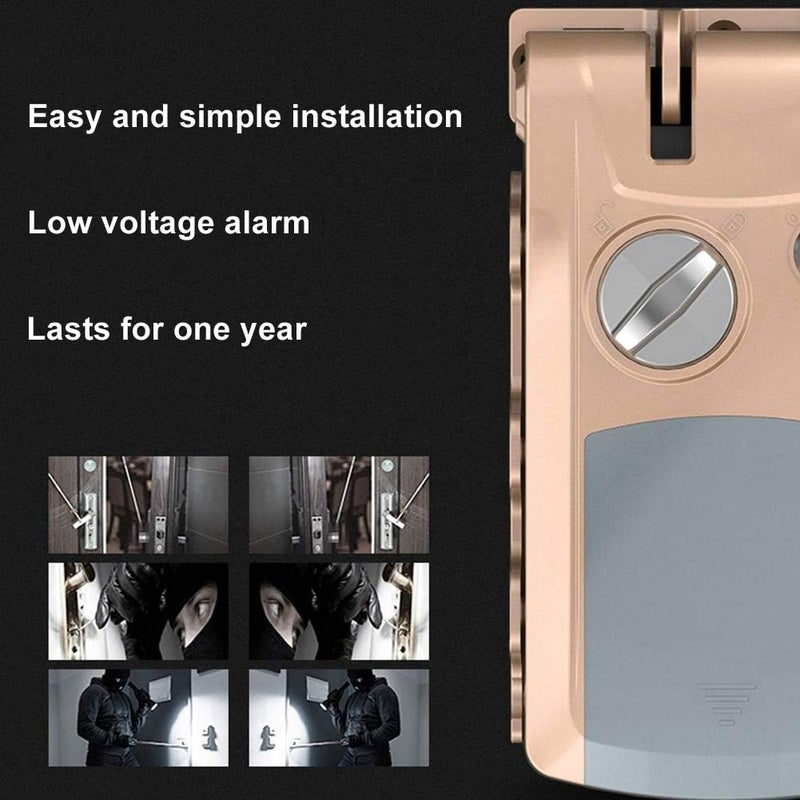 klarako Remote control door lock kit, Electronic anti-theft lock Home security Intelligent lock Anti-theft keyless lock with four remote controllers - Image 5