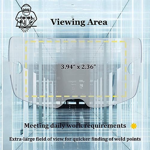 Bxmgr 5Pack 0700000802 Clear Front Cover Lens,Replaceable ESAB Sentinel A50 Lens,3.94" x 2.36" Viewing Lens,Clear Polycarbonate Outer Lid Lens,Compatible with ESAB Sentinel A50 Welding Helmet 0700000800. - Image 3