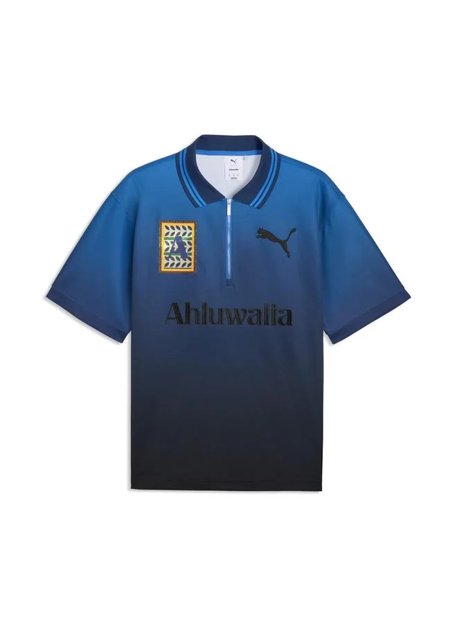 Puma Racing Blue-AOP PUMA x AHLUWALIA Relaxed Polo Unisex for Men | Best Price UAE