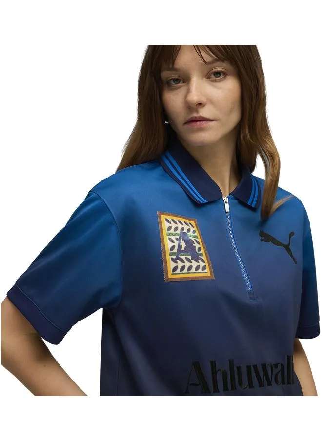 Puma Racing Blue-AOP PUMA x AHLUWALIA Relaxed Polo Unisex for Men | Best Price UAE