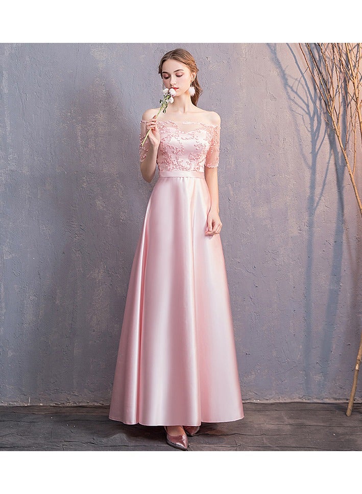KUYING New Fashionable and Elegant Bridesmaid Dress 