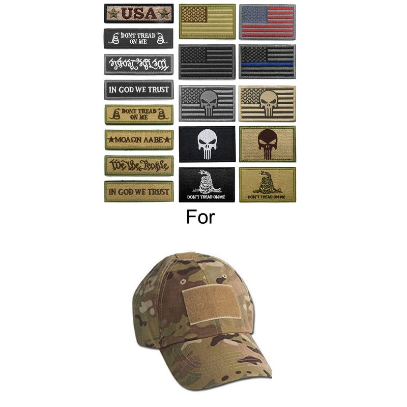 WZT Bundle 18 Pieces American Flag Patch Thin Blue Line USA Flag United States Morale Military Patches Set for Caps,Bags,Backpacks,Tactical Vest,Military Uniforms - Image 4