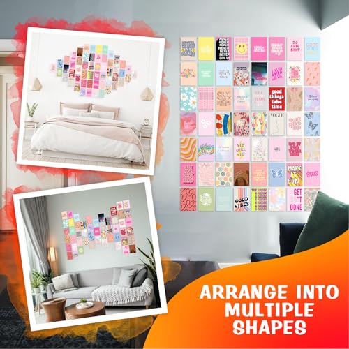 CodersParadise Danish Pastel Wall Collage Kit | 54 Aesthetic 4x6 Posters | Soft Pastel Room Decor for Bedroom, Dorm & Living Room | Cute Pastel Wall Art Prints for Aesthetic Room Decoration - Image 5
