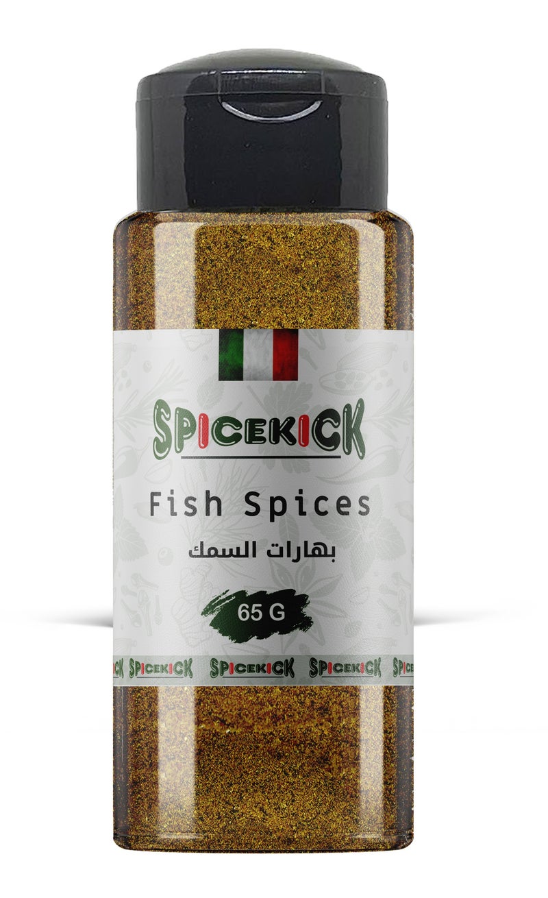 SPICEKICK Fish Seasoning Mix 65g for seasoning fish and seafood with a rich flavor and delicious taste