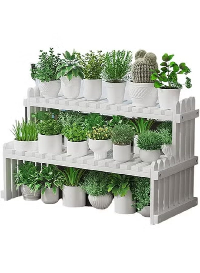 كيكي حامل زهور عصاري لسطح المكتب، نافذة خليجية، شرفة، زهرة متعددة الطبقات 57*30*21 سم - Image 1