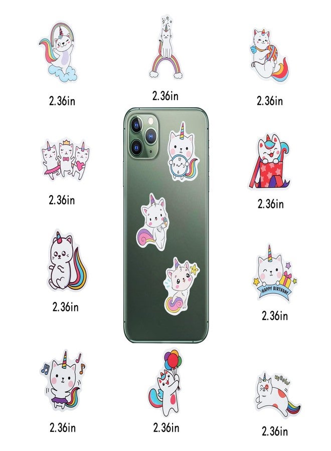 Cleverplay 100 Pack Caticorn Stickers, Cat Unicorn Party Favors, Birthday Decorations - Image 5