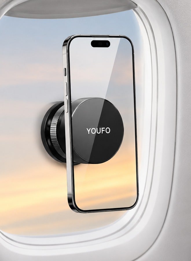 YOUFO Y4888 Vacuum Adsorption Magnetic Phone Holder for Car Dashboard Windshield Desk Mobile Stand 360 Degree Rotation Strong Suction Cup Magnetic Mount Universal Smartphone Holder for Navigation Video Calls Office Home Travel Use ERPCY4888 - Image 4