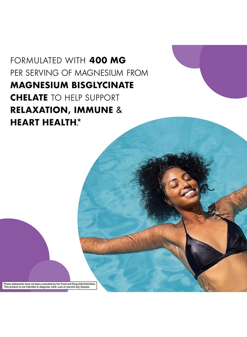 Bluebonnet Nutrition Magnesium Glycinate 400 Mg Maximum Absorption Mineral Complex Supports Energy Production And Enzyme 60 Veggie Capsules - Image 3