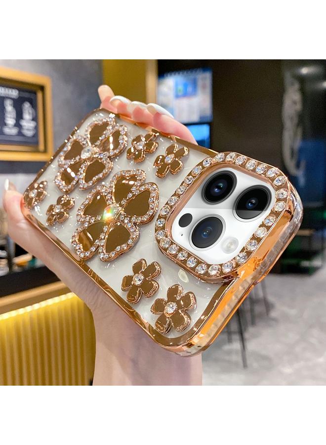 Zaboon Case For iPhone 12 Pro Max Electroplating Flower Diamond TPU Phone Case - Image 1