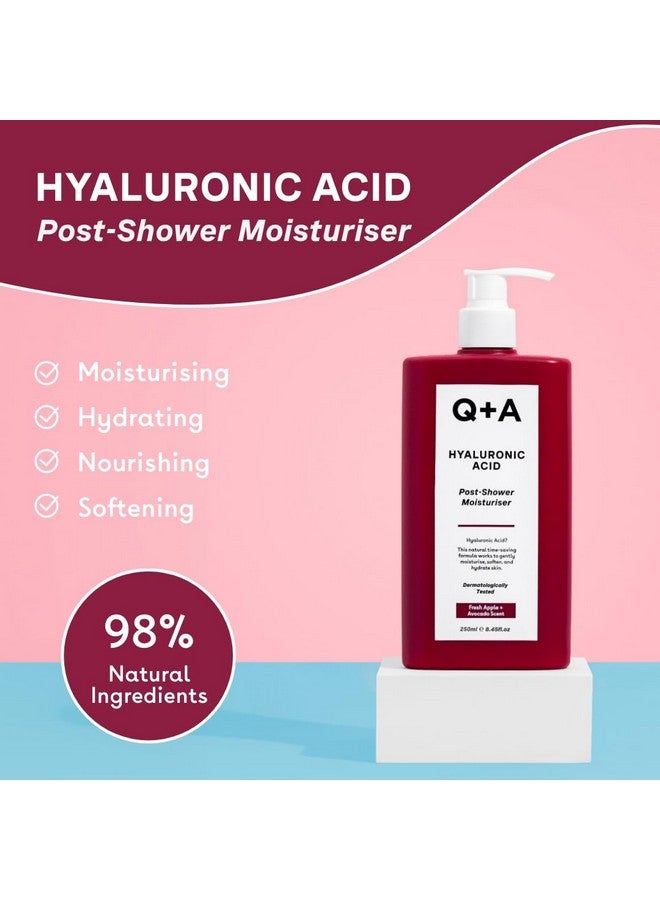كيو+إيه مرطب ما بعد الاستحمام بحمض الهيالورونيك، مزيج من زيوت الأفوكادو والبندق المغذية، بالإضافة إلى حمض الهيالورونيك والبريبايوتكس لترطيب وتجديد البشرة، 250 مل - Image 3