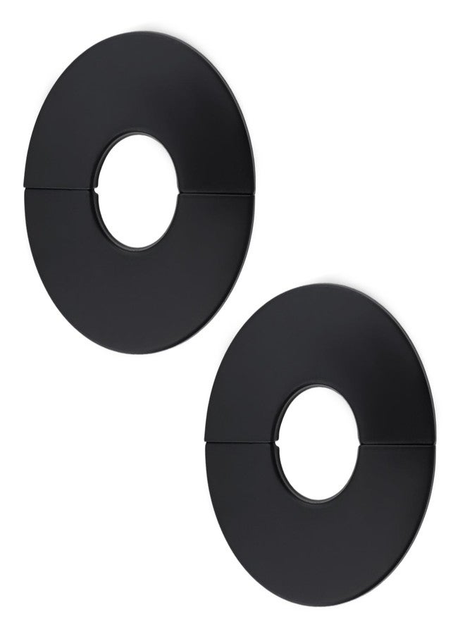 Tsnamay 2Pcs Wall Split Flange,304 Stainless Steel Round Escutcheon Plate For 0.87"/22mm Diameter Pipe,Black - Image 1