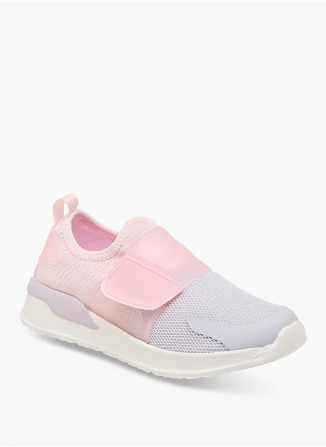 كابا Girls' Logo Detail Sports Shoes with Hook and Loop Closure