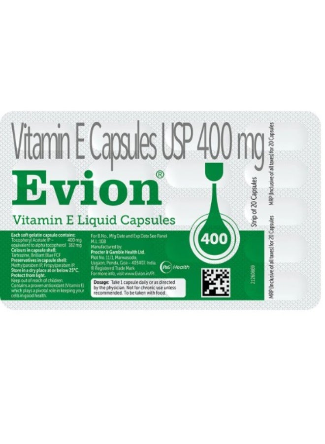 Evian EVION Vitamin E Capsules For Skin, Hair, and Nails -10*20 capsules - Image 3