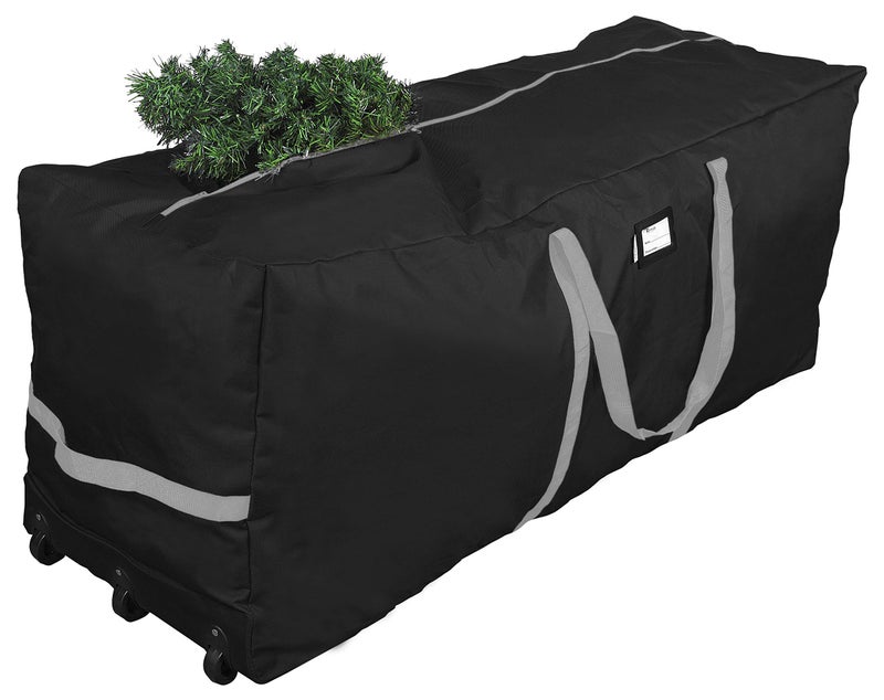 Primode Christmas Tree Storage Bag Fits Up to 9 foot Tall Xmas Holiday Trees 28 X 16 X 60 Extra Large Heavy Duty Xmas Box Container with Wheels Black