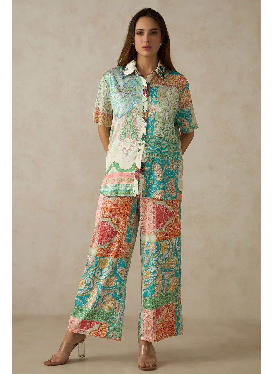 فيرجيو Virgio Women Palmira Shirt Abstract Floral Printed Shirt