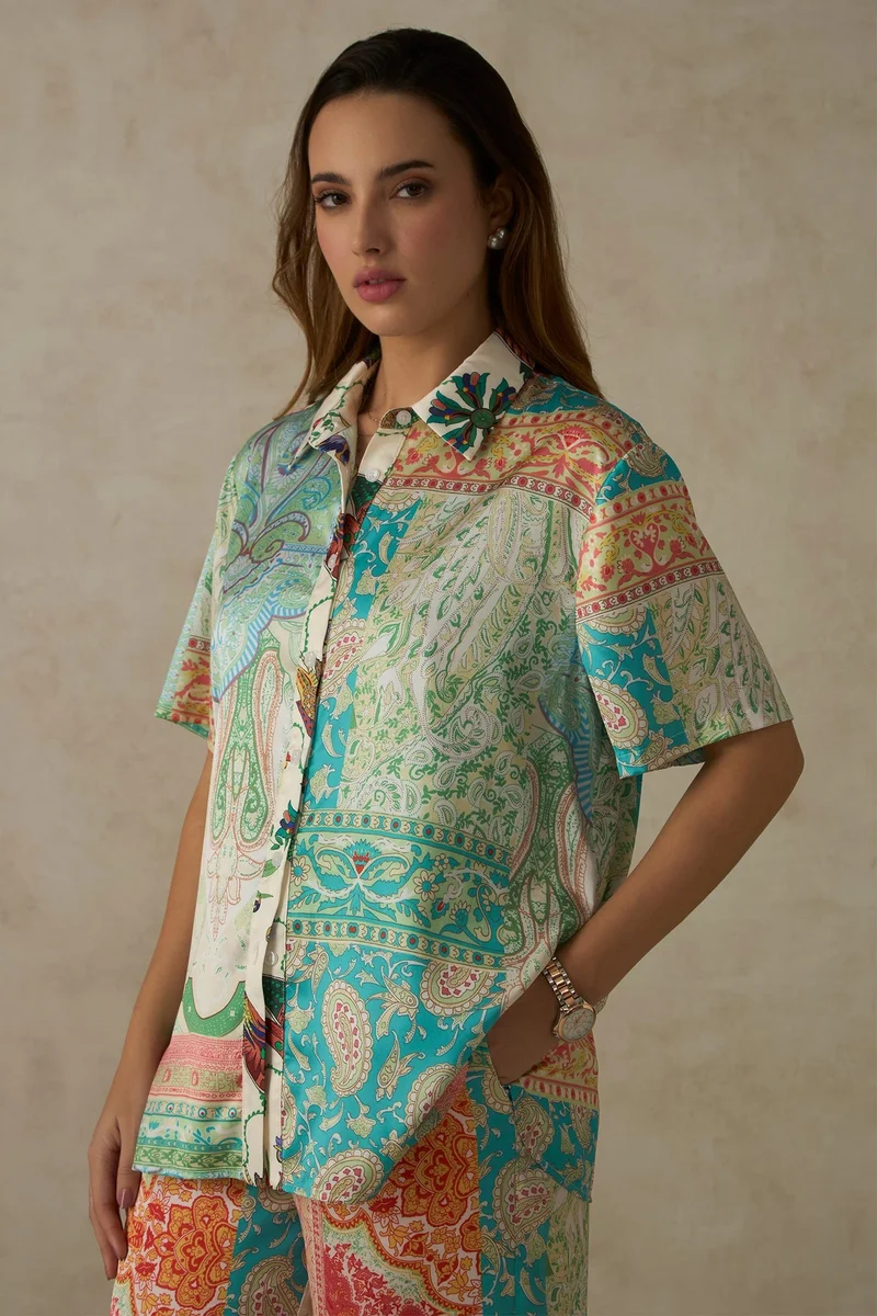 Virgio  Virgio Women Palmira Shirt Abstract Floral Printed Shirt for Women | Best Price UAE