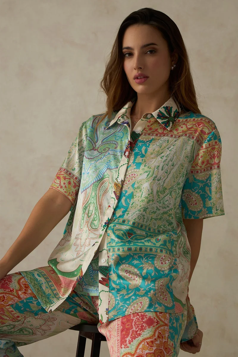 Virgio  Virgio Women Palmira Shirt Abstract Floral Printed Shirt for Women | Best Price UAE