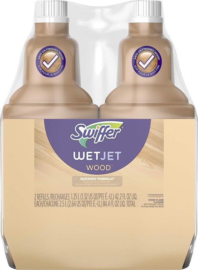 Swiffer Wetjet Wood Floor Cleaner Solution Refill, 42.2 Oz - 2 Pack - Image 1