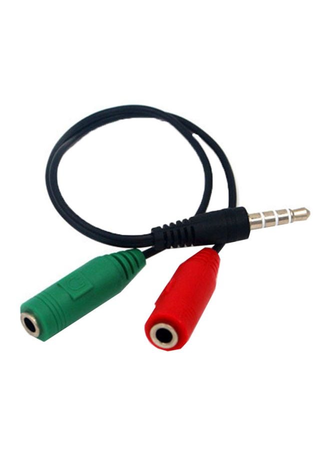 NIBEMINENT 2-In-1 Female To Male Audio Adapter Connector Black/Green/Blue  - Image 1
