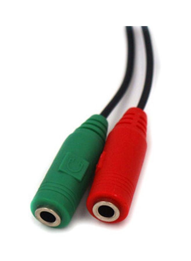 NIBEMINENT 2-In-1 Female To Male Audio Adapter Connector Black/Green/Blue  - Image 4