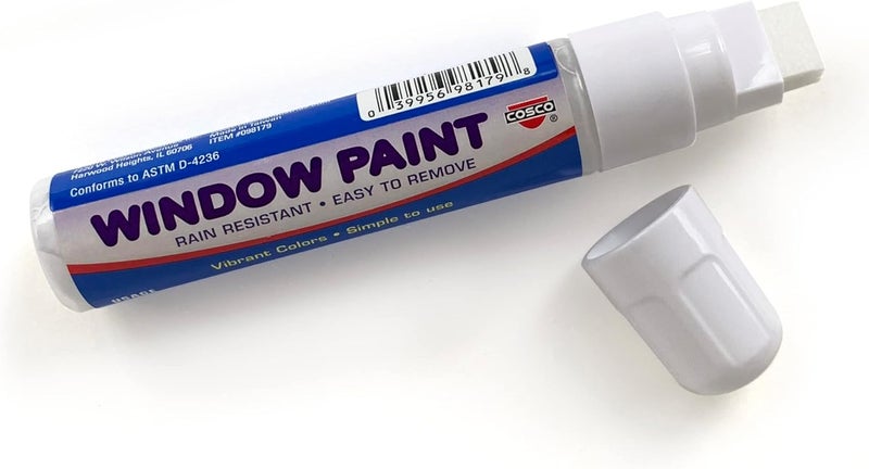 Cosco Window Paint Marker with White Ink - Easy to Remove and Rain Resistant - Image 2