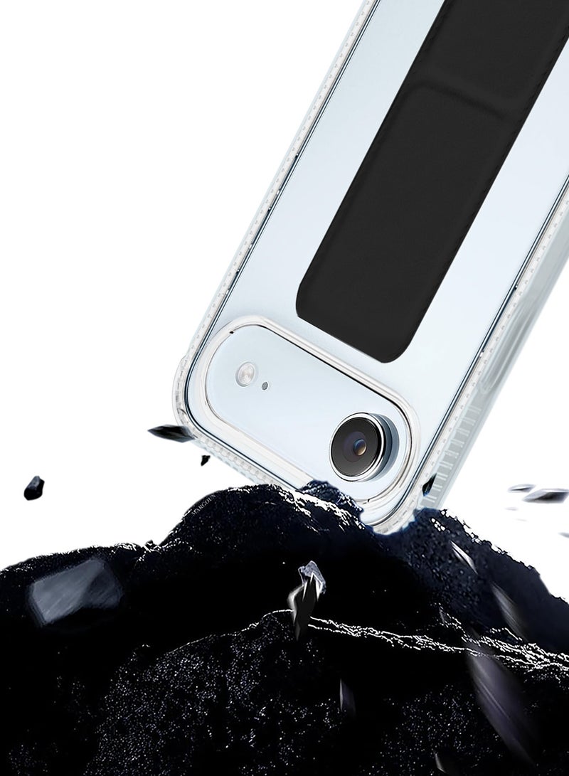 CATANES غطاء شفاف مع قبضة الأصابع 2 عبوة لجهاز iPhone 17 Air - حامل مغناطيسي للسيارة متعدد الوظائف غلاف واقي 2 في 1 مع واقي شاشة ثلاثي الأبعاد - أسود - Image 2