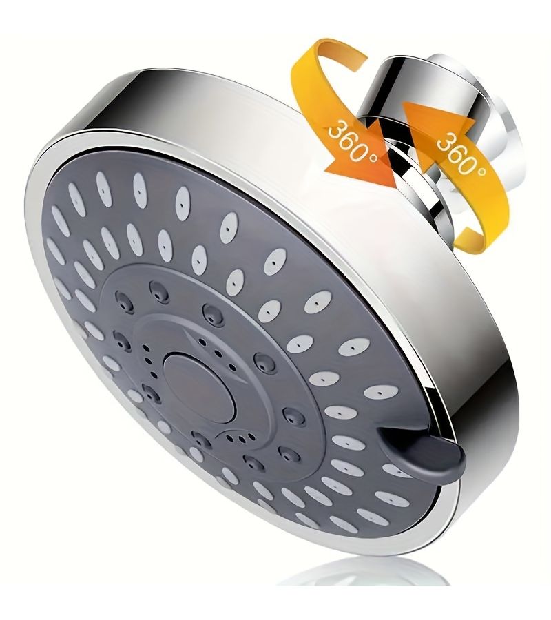 2026 New 2 Pack High Pressure 5 Setting Shower Head Silvery with 5.9in Hose - Image 4