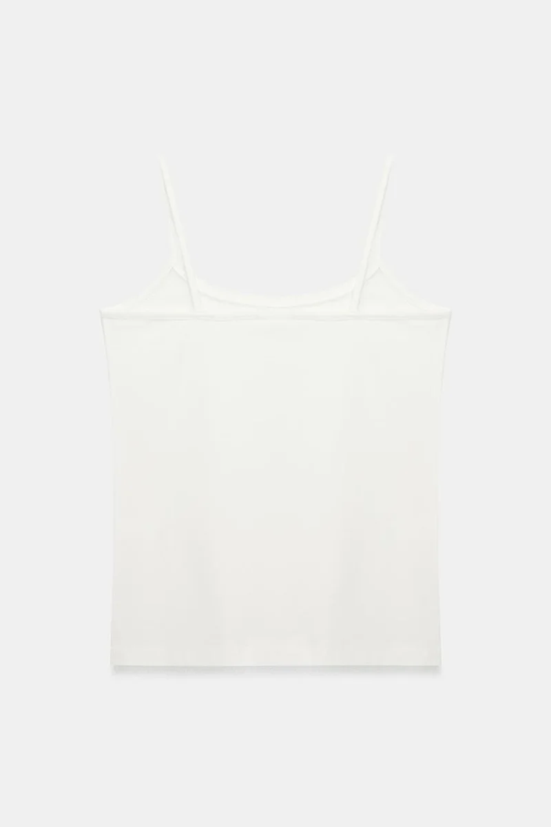 Dilvin White DILVIN Slim-fit Sleeveless Square-neck Blouse for Women | Best Price UAE