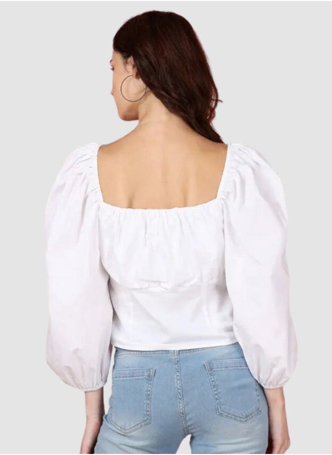 STYCHED - Notting White Top - Image 1