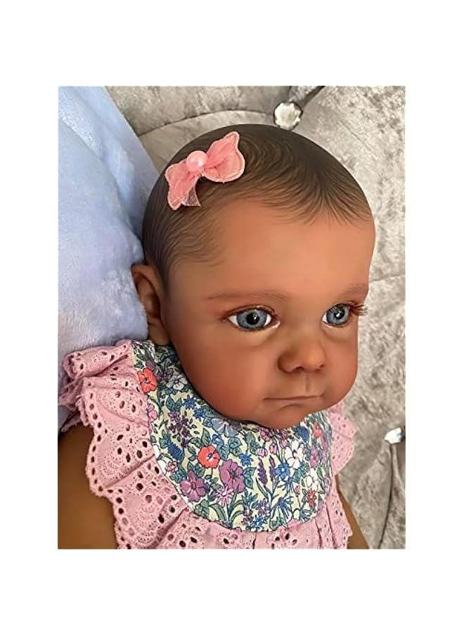 24 Inches Cute Alive Big Size African American Painted Hair Reborn Baby Girl Dolls Crafted in Soft Touch Weighted Body Realistic Newborn Toddler Dolls in Dark Brown Skin - pzsku/Z85867E206E1581697AABZ/45/_/1724992176/36a47637-a5c4-4e25-9cc3-b97dcaaf7cc7