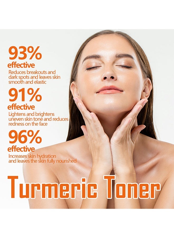 WEST MONTH Turmeric Refreshing Toner, Deep Moisturizing With Hyaluronic Acid & Natural Turmeric, Facial Toner For Acne Prone Skin, Evens Skin Tone, Anti-Wrinkle, Long-Lasting Hydration, Soothing, Dark Spot Correcting Hydrating Face Toner, 100ml - Image 3