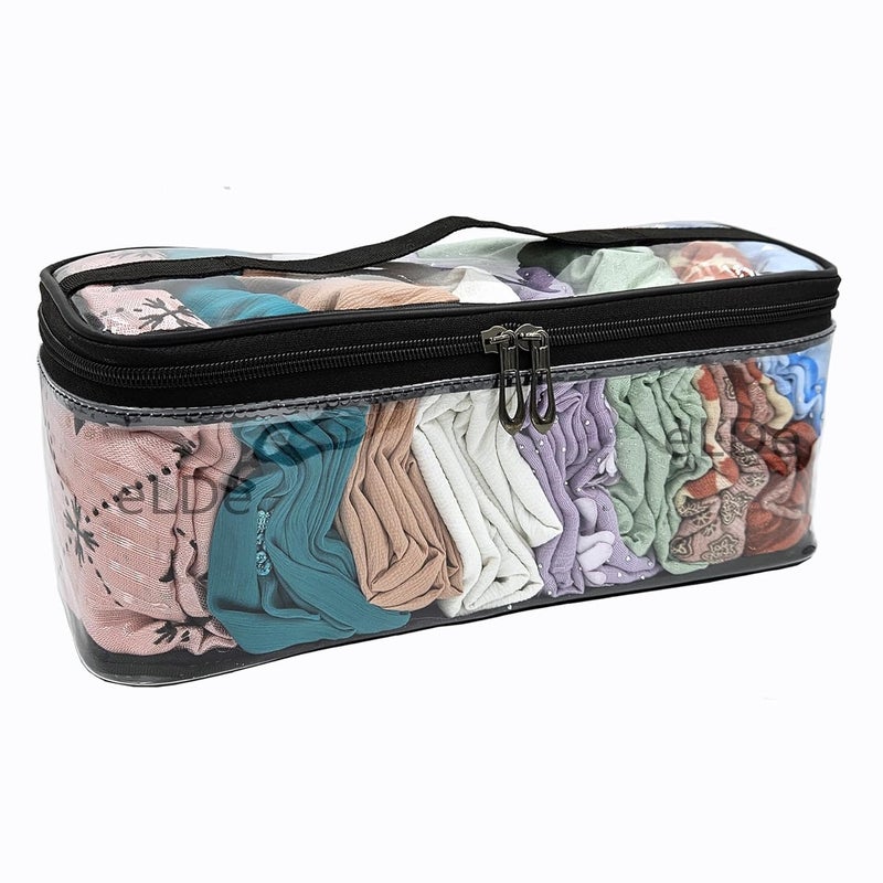 ELDE Pack of 4 Innerwear Organizer for Wardrobe Legging Storage Bag Dupatta Organizer Storage Bag, Storage Pouch for Travel, Wardrobe Organiser for Storage, Undergarment Organiser for Women (4) - Image 1