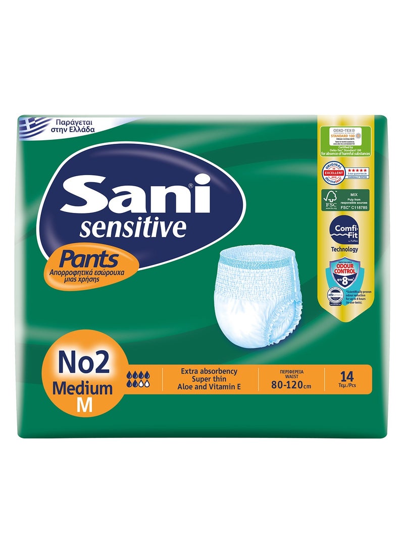 Sani Sensitive Pants Adult Diapers medium  14 Pieces  - Image 1