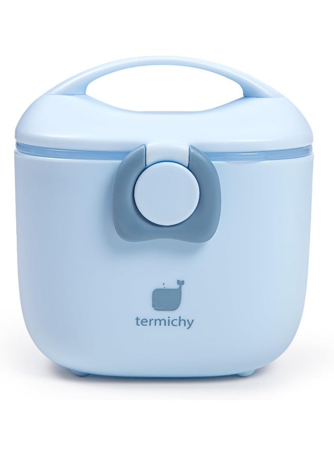 Termichy حافظة حليب الأطفال تيرميشي، حافظة مسحوق الحليب المحمولة مع مقبض حمل وملعقة للسفر والأنشطة الخارجية مع الأطفال الرضع، 8.8 أونصة، 0.55 رطل، 250 جرام (أزرق فاتح) - Image 1
